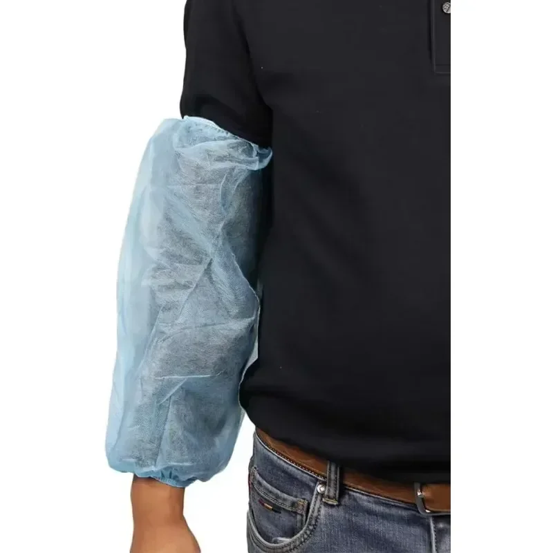 

200/1000 Count Disposable Sleeve Covers for Arms Oversleeves Latex-free with Elastic Ends Blue 16 Inches（Hot）