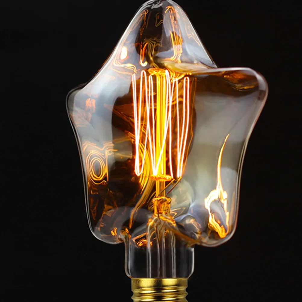 

1Pcs E27 Vintage Star Light Bulb 40W Warm White Vintage Filament Decorative Bulb Retro Home Hotel Restaurant Lighting