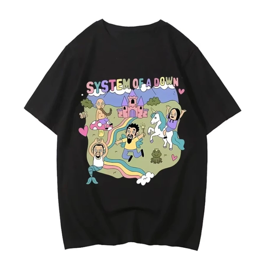 Women's T-shirt Clothing Street Tshirt Rock T Shirt Alternative High Quality T-shirt System of A Down Toxicity Music Album Cover view 2
