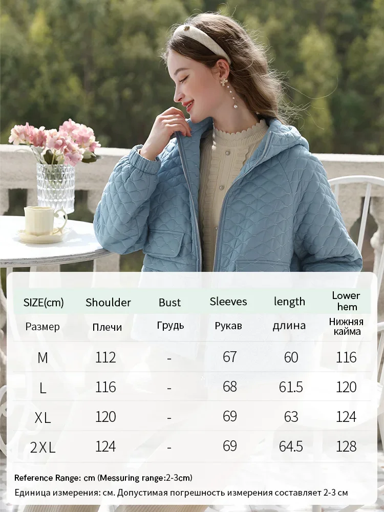 I BELIEVE YOU Hooded Parkas For Women Granular Velvet Spliced Clip Cotton Winter 2024 New Thick Sweet Padded Coat 2234155450