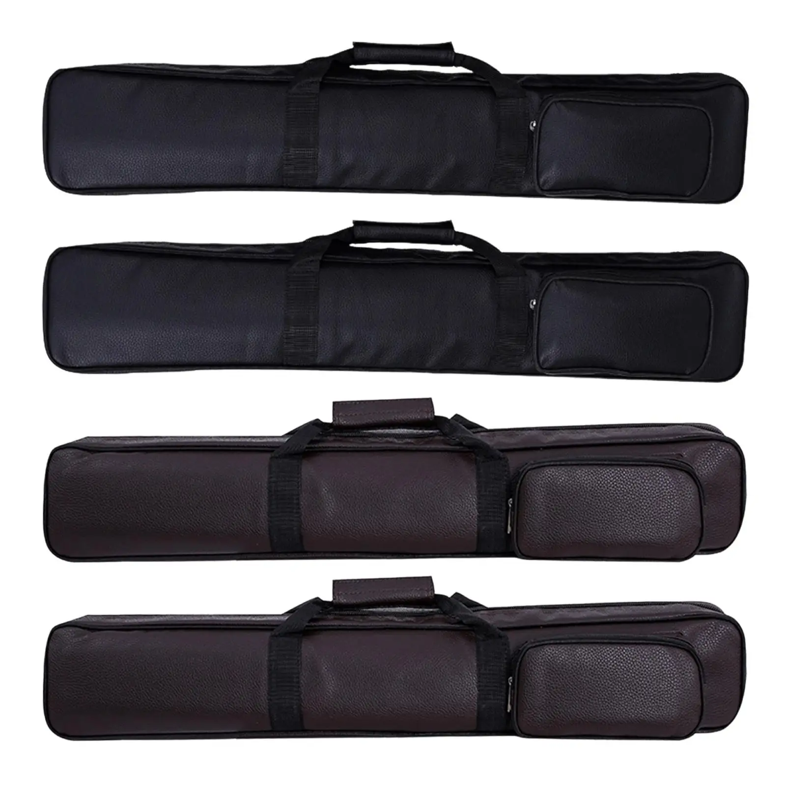 

Pool Cue Carrying Case PU Leather Spacious 1/2 Club Bag Holder Accessory for Billiard Supplies Travel