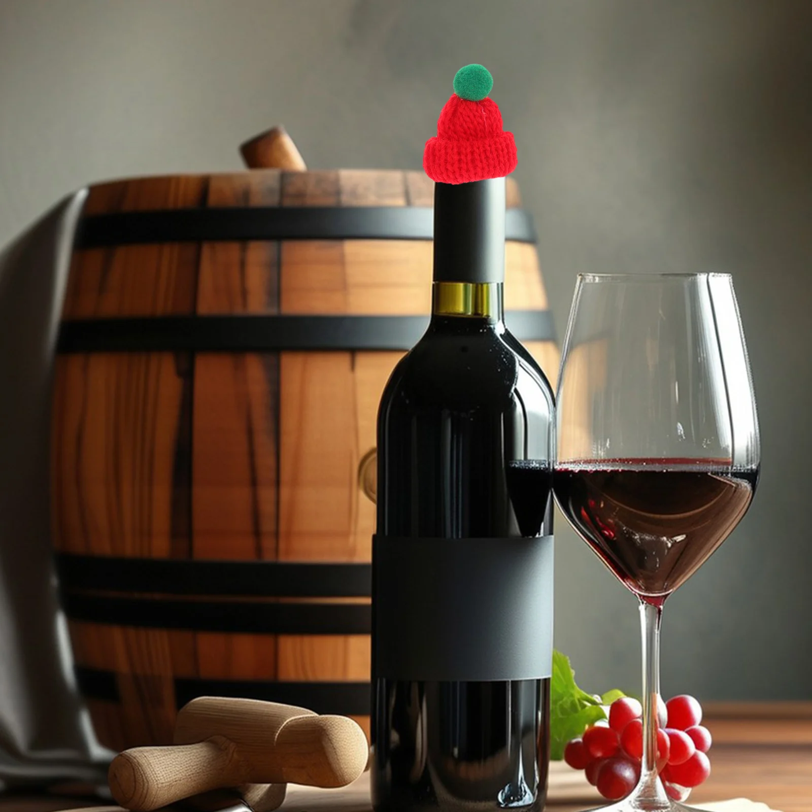 

60Pcs Tiny Knit Hats for Crafts Mini Beanies Assorted Color Creative Mini Hat Decor Christmas Ornaments DIY Projects