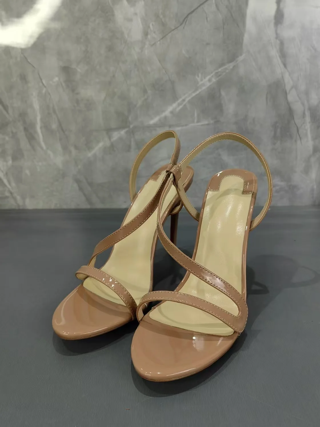 Open Toe Sex Slingback Sandals Summer Fashion Women Shoes Ankle Strap Solid Fine Heels Zapatos Mujer