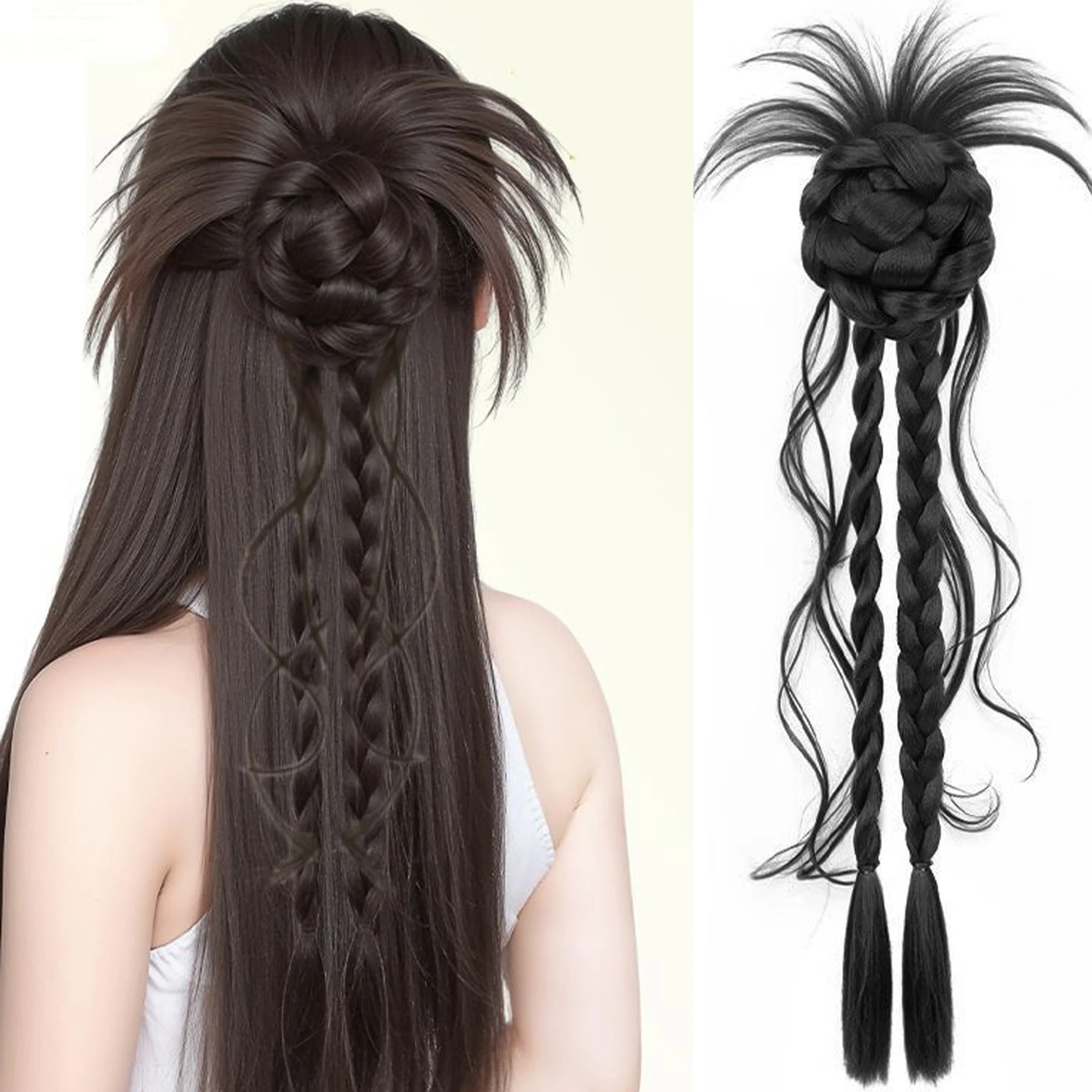 

Stable Twist Boxing Braid Hair Claw INC Style Trendy Girl Hair Women's clip-on Synthetic wig flower bud head twist braid natural