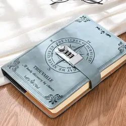 Protegendo Segredos Senha Notebook, A5 Secure Diary Binder, Escrita Suave, Resistente a Manchas, Office Hand Ledger, Retro, 200 páginas
