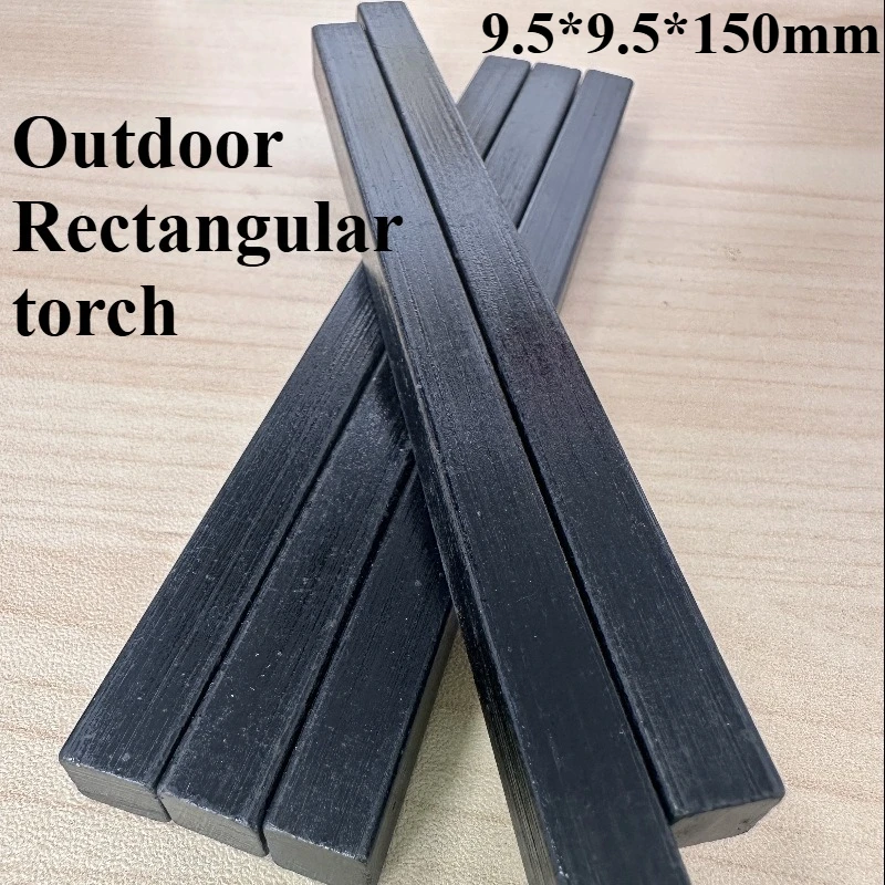 2PCS  9.5X9.5X150mm Outdoor Square Bar Flint Rectangular Torch Camping Survival Fire EDC Tool