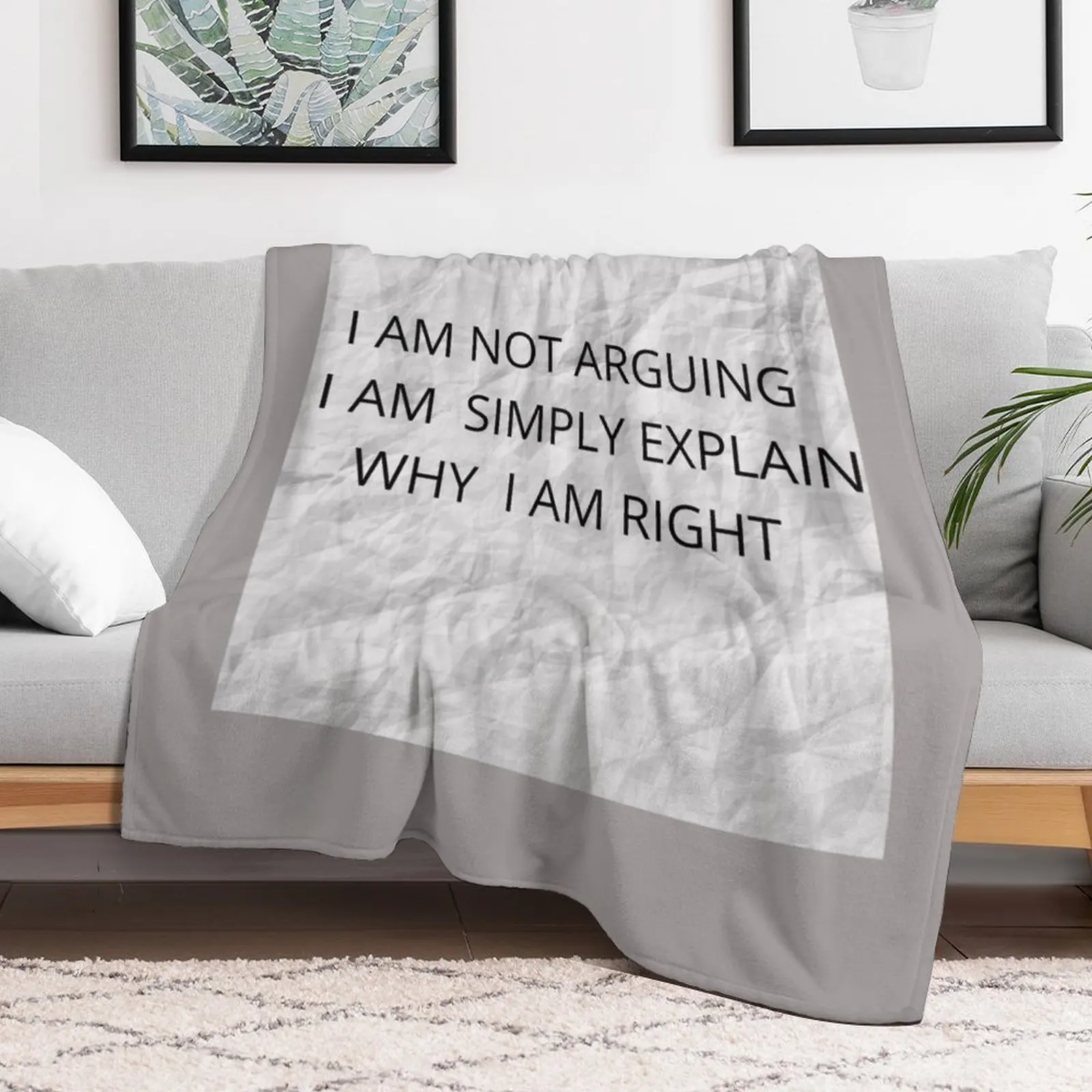 ARGUE , EXPLAIN & RIGHT Throw Blanket Plush sofa bed Blankets