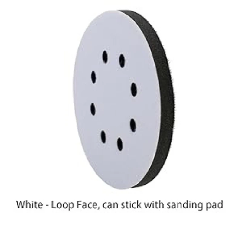 2/5er-Pack 5-Zoll 8-Loch Schaumstoff-Schleifpads, Klettverschluss, für Exzenterschleifer – Polier- und Polierpads – Detail 2