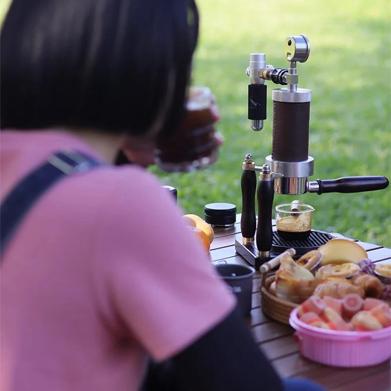 ماكينة القهوة الهوائية المنزلية الصغيرة اليدوية اسبريسو ماكينة القهوة المحمولة في الهواء الطلق ماكينة القهوة استخراج الهوائية