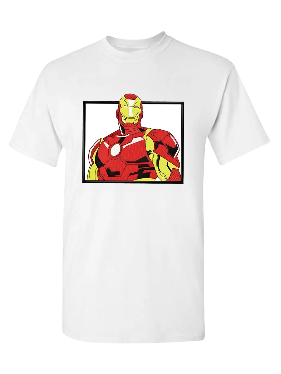 

Мужская спортивная футболка с коротким рукавом и круглым воротником для отдыха, походная футболка, прочная быстросохнущая ткань с мультяшным принтом робота