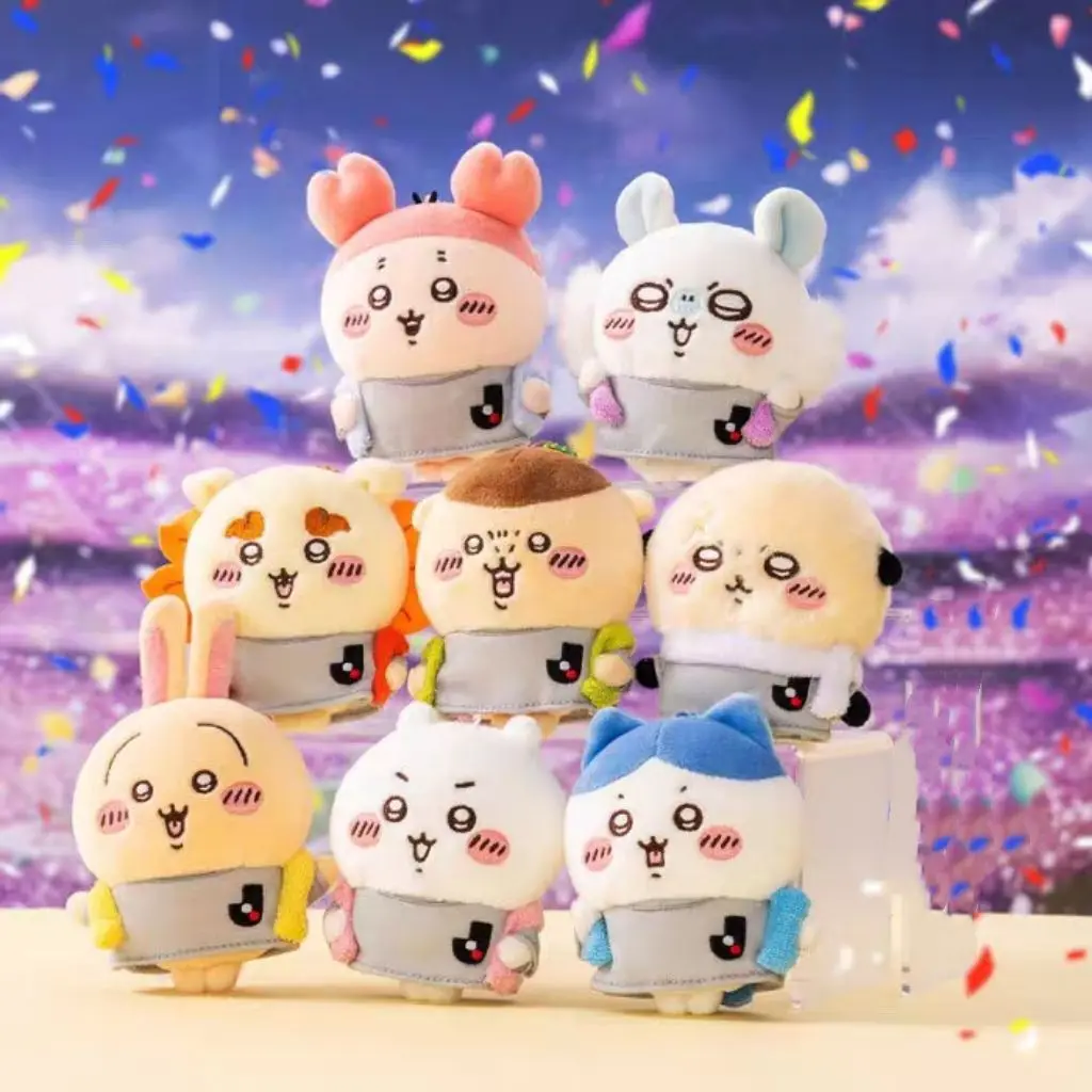 Kawaii Chiikawa Hachiware Usagi J 축구 리그 공동 귀여운 인형 봉제 인형, 10cm Momonga Rakko 배낭 펜던트