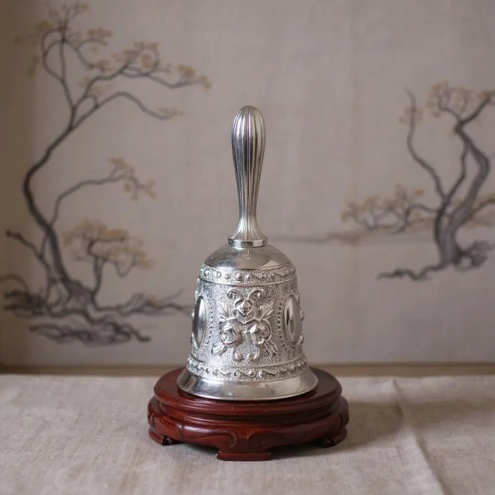 Vintage Style Metal Hand Bell Elderly Care Call Bell Reception Counter Service Alert Tool For Home Office