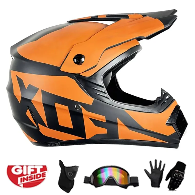Kids' Multi-Sport Safety Helmet - DOT Certified for Dirt Bikes, DH Mountain Cycling, ATV & Kart Racing