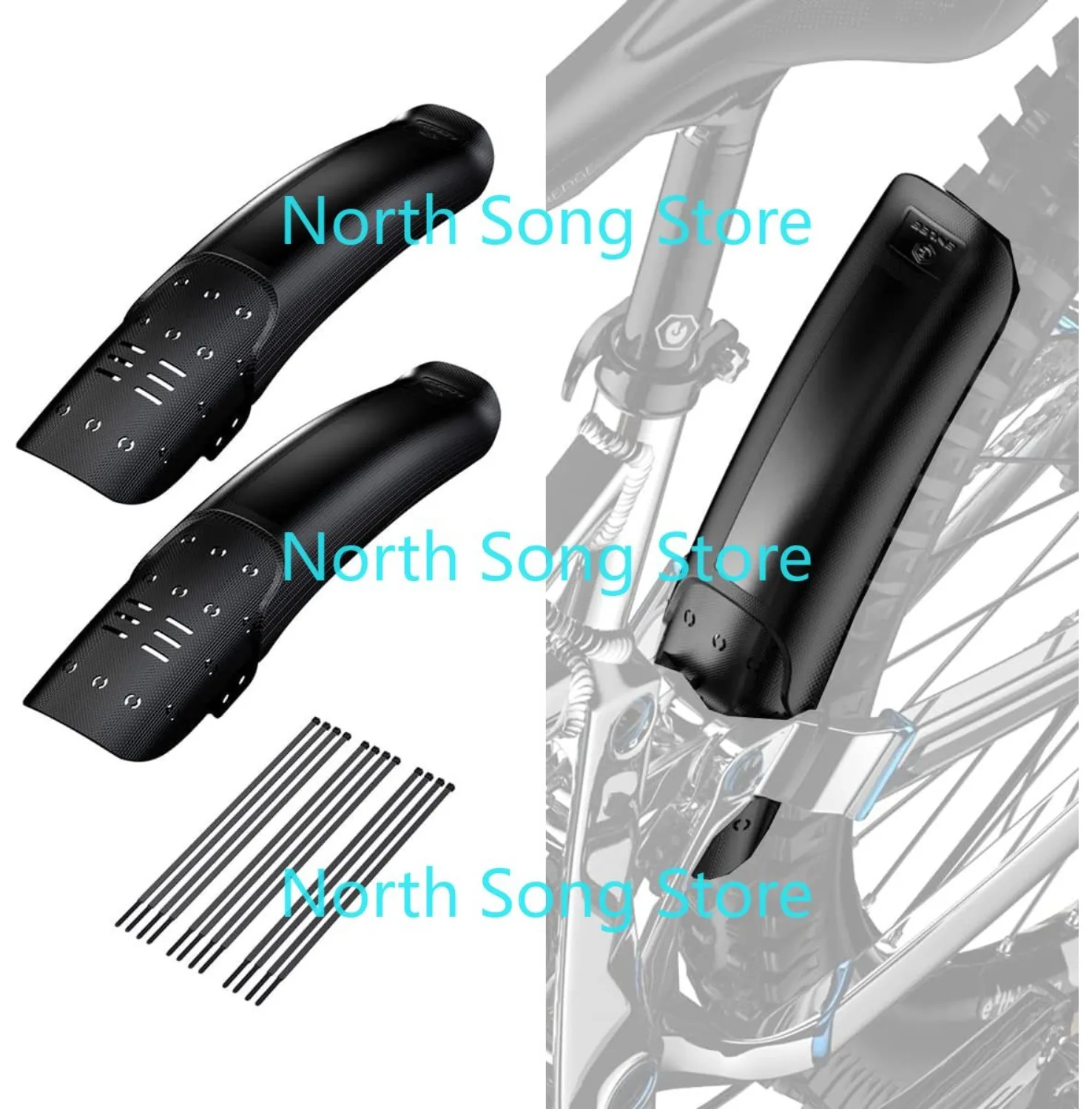 

Универсальное крыло для горного велосипеда, 2 шт., крылья для горного велосипеда, задние + передние, комплект брызговиков для горного велосипеда, длина 14,37 дюйма, ширина 3,15 дюйма