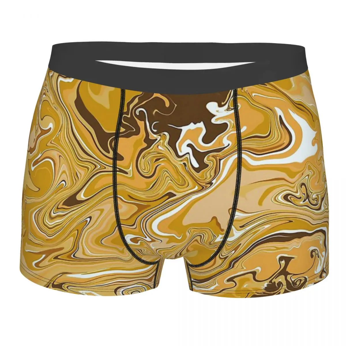 Marbling Effect Liquid Paint Marbling Marbled Marble Pattern Underpants Cotton Panties Men's Underwear Print Shorts Boxer Briefs