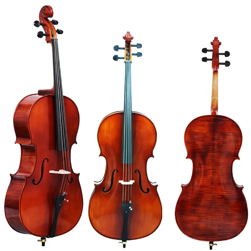 Spruce solid wood cello ebony accessories