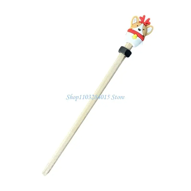R6FF Wooden Christmas Pencil Sensory Toy With Rotating Metal Nut Stress Relief Pencil For Adult Kid Writing Drawing