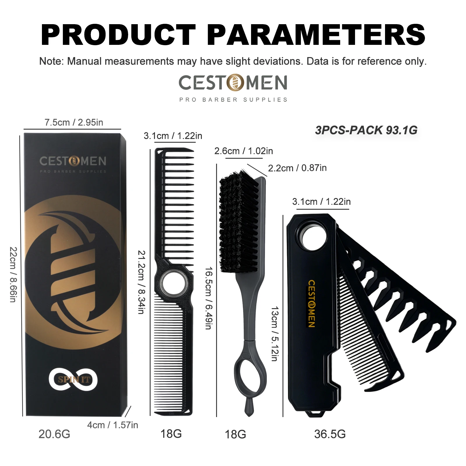2/3 ชิ้นชุดหวีตัดผมมืออาชีพ 36 - Men Grooming Hygiene บทวิจารณ์และราคา