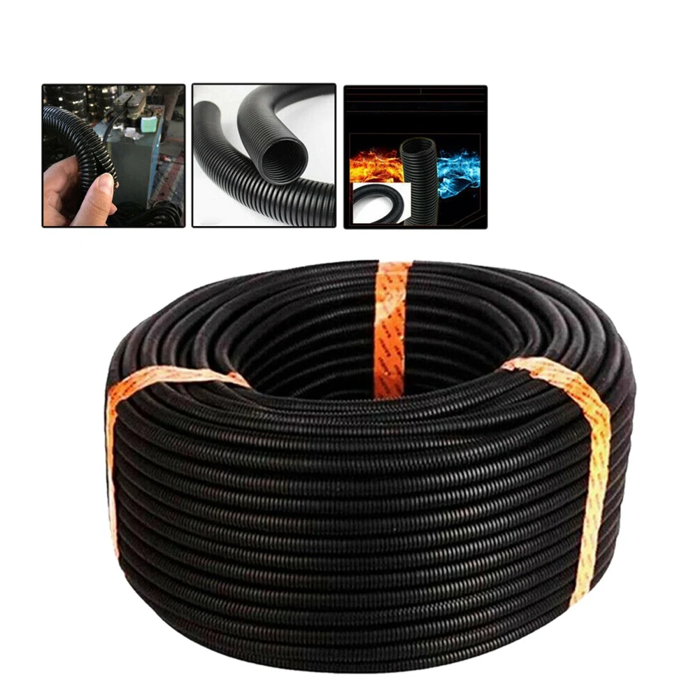 AC23-2Pcs 30M Split Loom Wire Protective Tube Conduit Hose Cover Electrical Cable 1/4 Inch