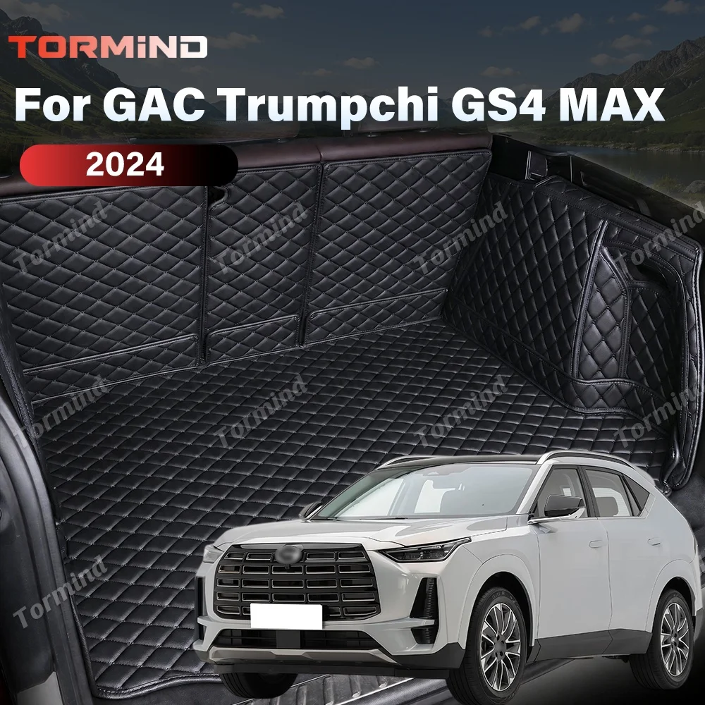 Tormind For GAC Trumpchi GS4 MAX 2024 Car Trunk Mats Carpet Cargo Liner Car Backrest Pad Interior Accessories Protector