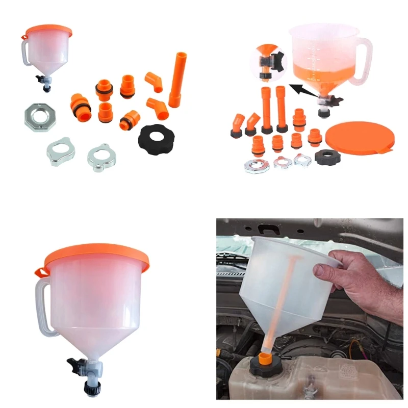 

Spill Proof Coolant Filling Funnel Kit Coolant Funnel Kit Radiator Spill Frees Funnel Auto Coolant Flushes Kit Not Spill