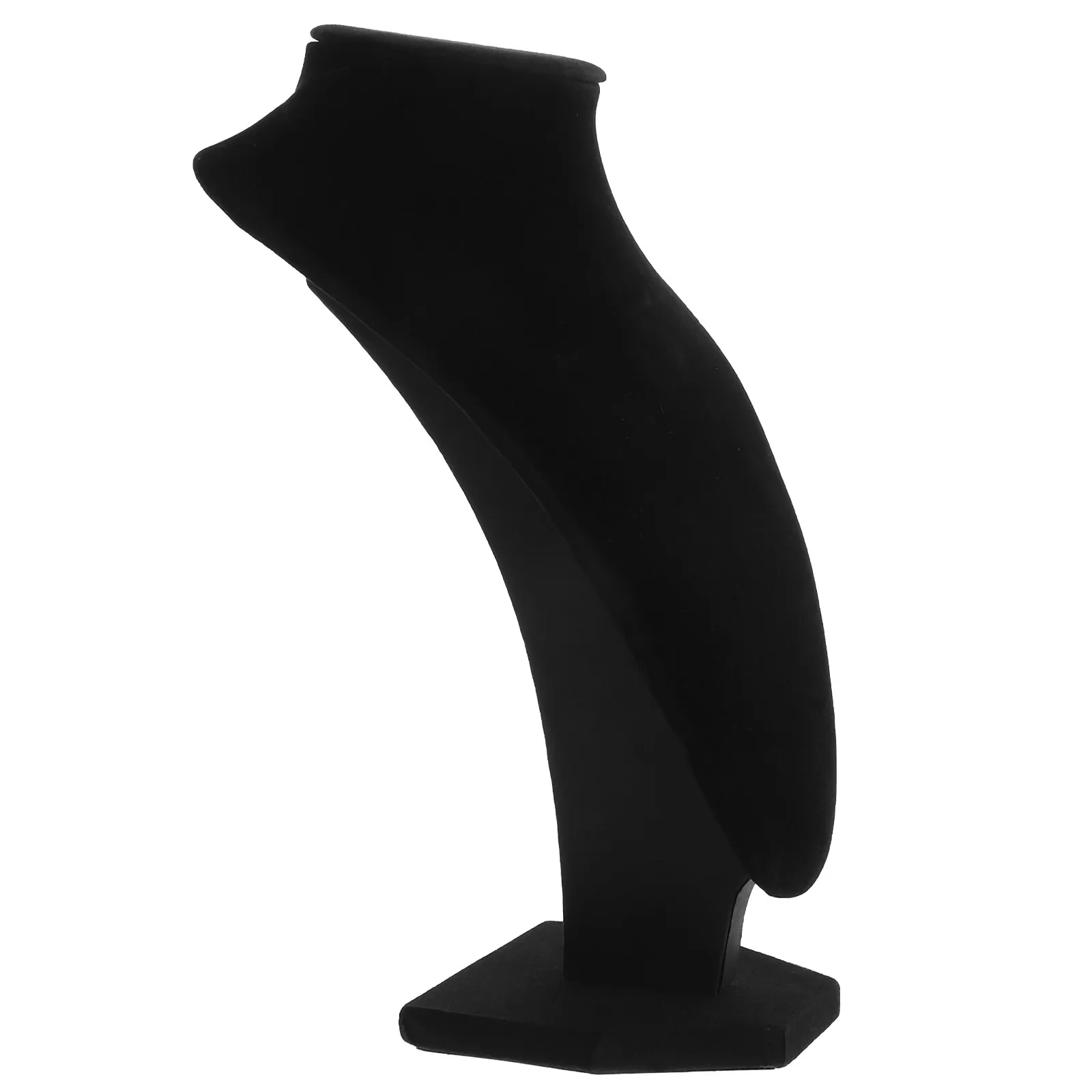 

Подставка-бюст для демонстрации украшений: держатель для цепочек, черный велюр, резиновое покрытие, изящный дизайн, безопасная подставка для ювелирных изделий для дома, офиса, розничной торговли