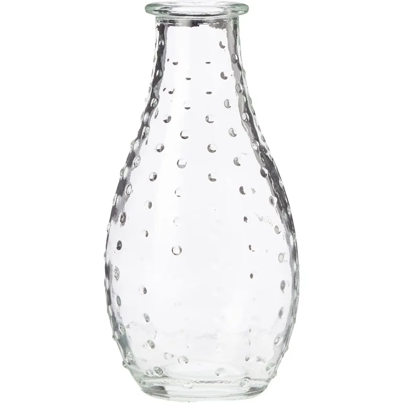 Glass Vase, 7 cm Diameter, 14 cm with Dots