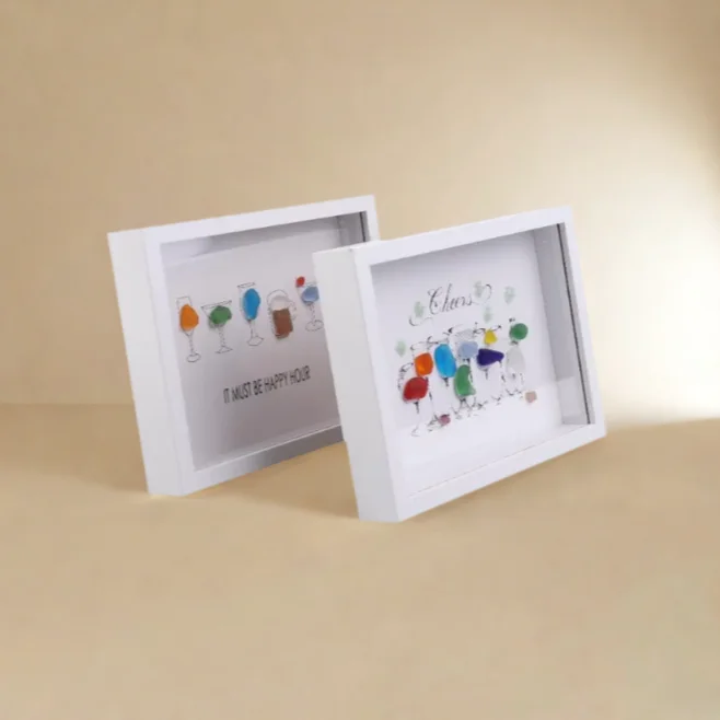 

НОВЫЙ Морской стеклянный настенный художественный декор, каменное украшение, фоторамка, художественная галька, морской стеклянный настенный декор для гостиной, спальни