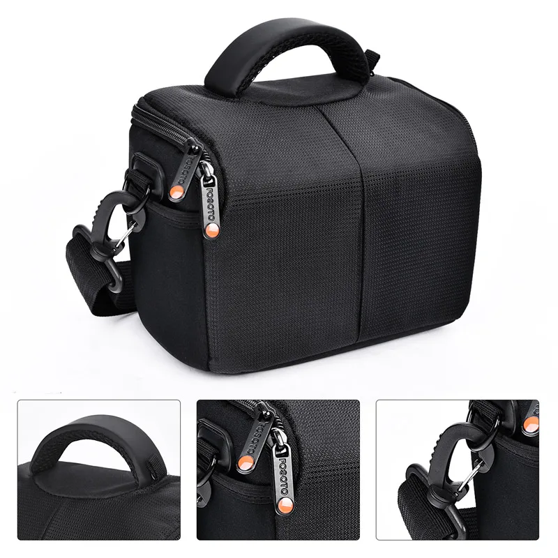 FOSOTO Waterproof Anti-Shock Camera Case Bag Compatible for Canon Powershot  Nikon Coolpix Panasonic LUMIX Sony Digital Camera