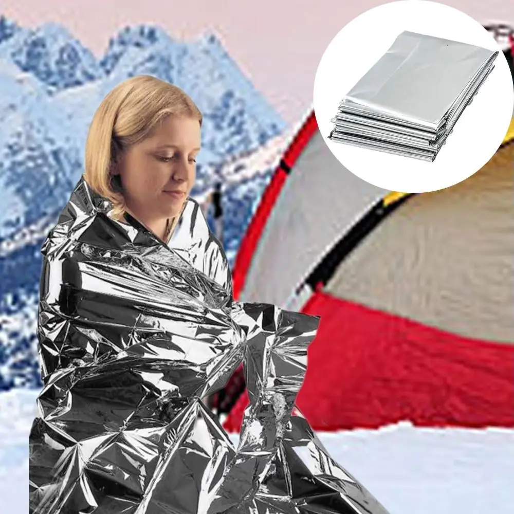 Rescue Kit Windproof Thermal Blanket Portable Waterproof Survival Blanket Lightweight PET Foil Space Blanket Marathons