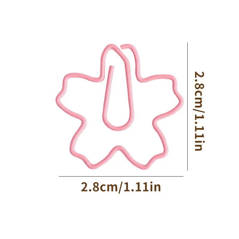30 pz Metallo Macaron Colori Graffette Sakura Ago di Carta Segnalibro Memo Clip di Metallo Cancelleria Fiori di Ciliegio Pinze