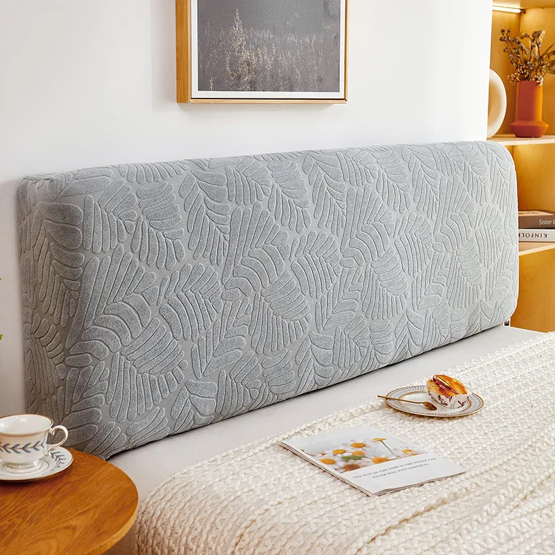Full Wrap Bed Headboard Cover Stretch Jacquard Dustproof Headboard Slipcover Universal Sofa Back Protector for Bedroom - view 2