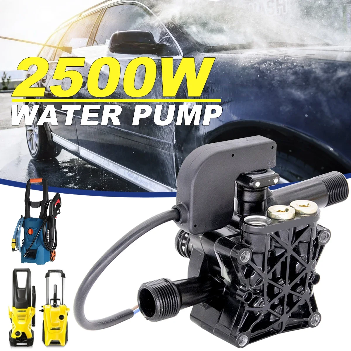 1pc 2900PSI 2500W Water Pump High Pressure Cleaning Machine Car Washing Pump Self Priming Pump Cleaning Sprayer Car Washer Pumps