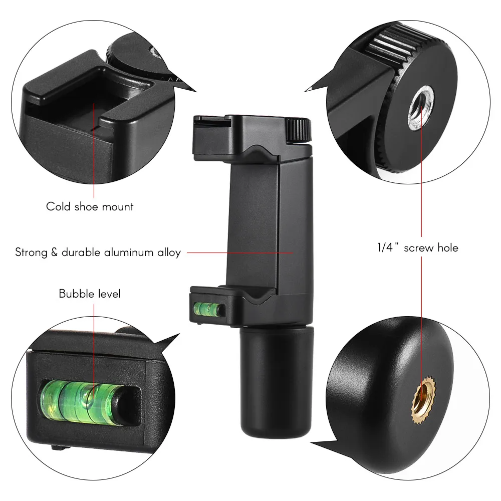 Ручной держатель-клипса с холодным башмаком, мини-штатив, подставки для мобильных телефонов iPhone, Samsung, Xiaomi, Huawei