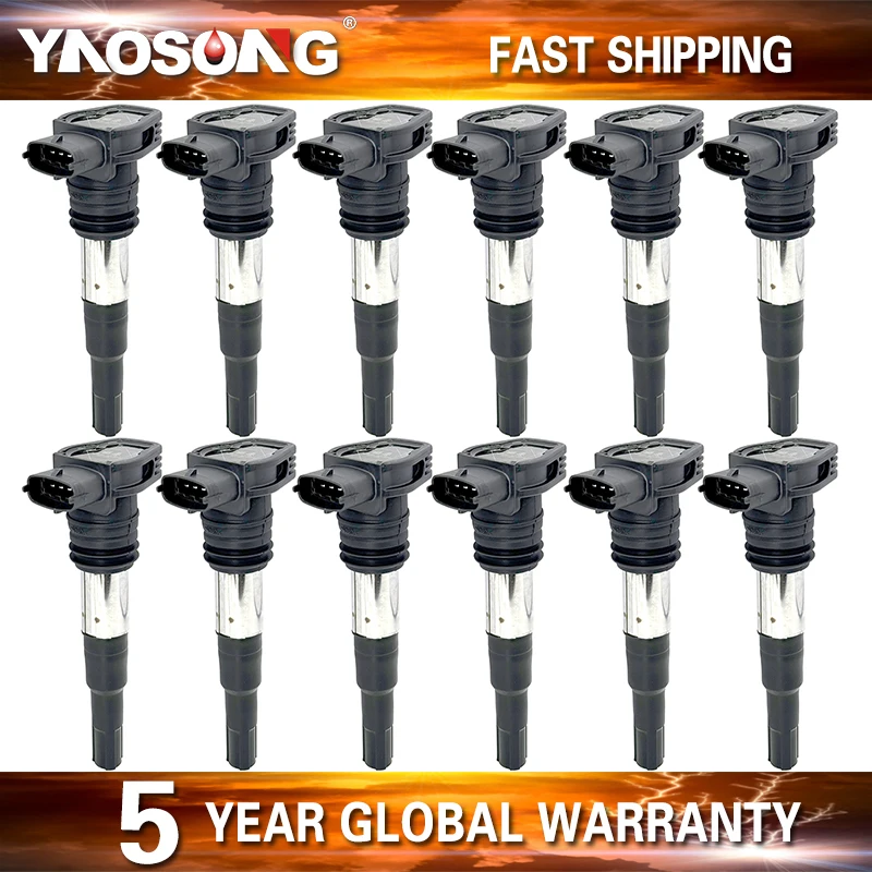 

12pcs Original quality Ignition coil For Ferrari 488 Spider 3.9L Ferrari California T F8 Portofino Roma Maserati 2014- 2024