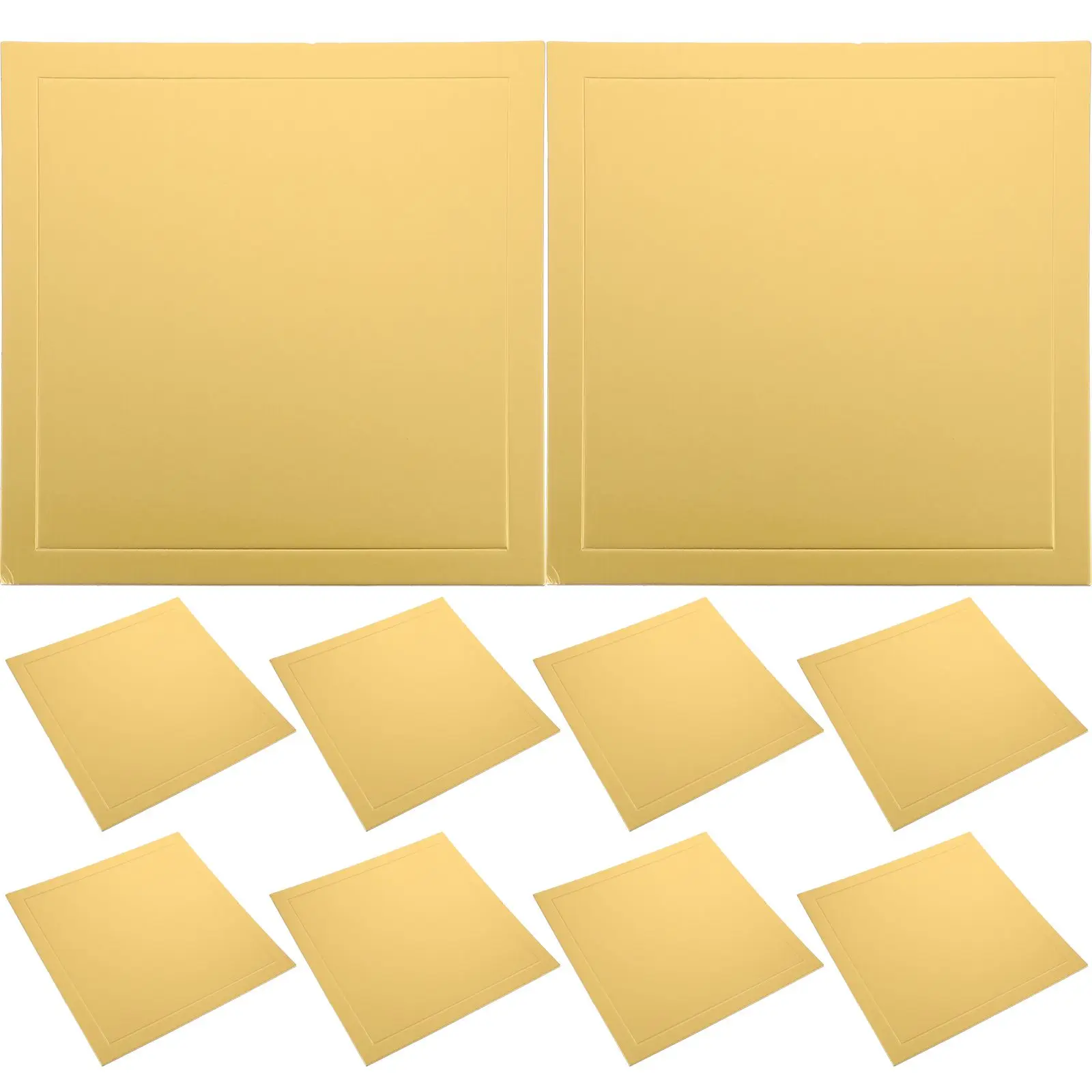 

10 Pcs Cake Base Square Gold Cardboard 12 Inch Display Mat Pastry Baking DIY Decor Gray Practical Home Party Shop