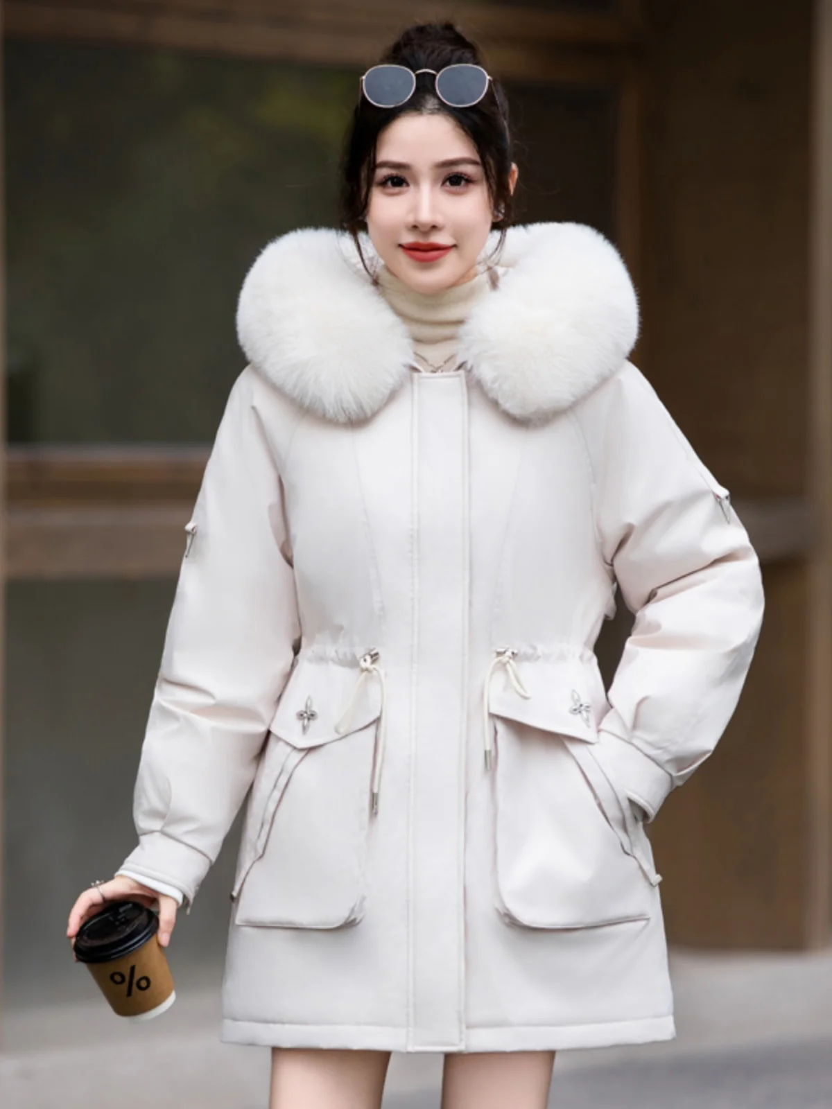 

Парка оверсайз женская зимняя винтажная удлиненная прямая утепленная для девушек и женщин, популярная модель