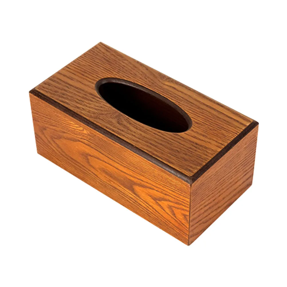 

Wooden Tissue Box Vintage Design Wear-Resistant Household Napkin Holder For Living Room Bathroom Office Home Decor Accessory