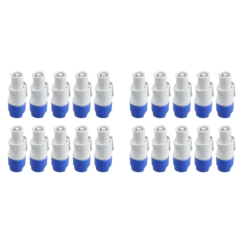 

B63B-20Pcs 3 PIN Male Powercon Connector Signal Input Jack For Beam Light Stage Light Power Output