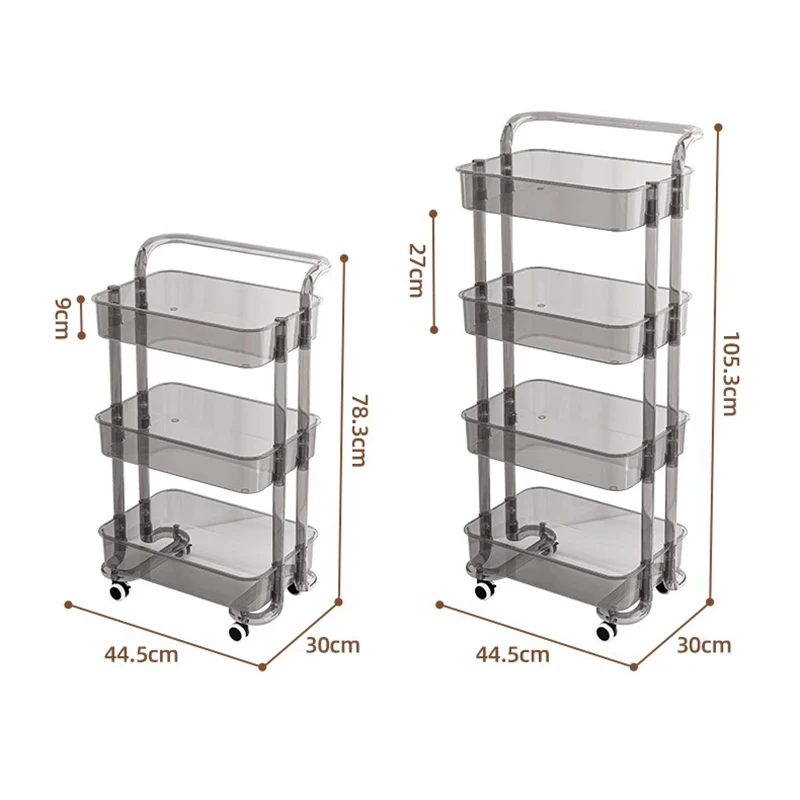 Acrylic Cart Auxiliary Aesthetics Moving Esthetician Trolley Tray Salon Stations Furniture Trolly Muebles Belleza Beauty Bar