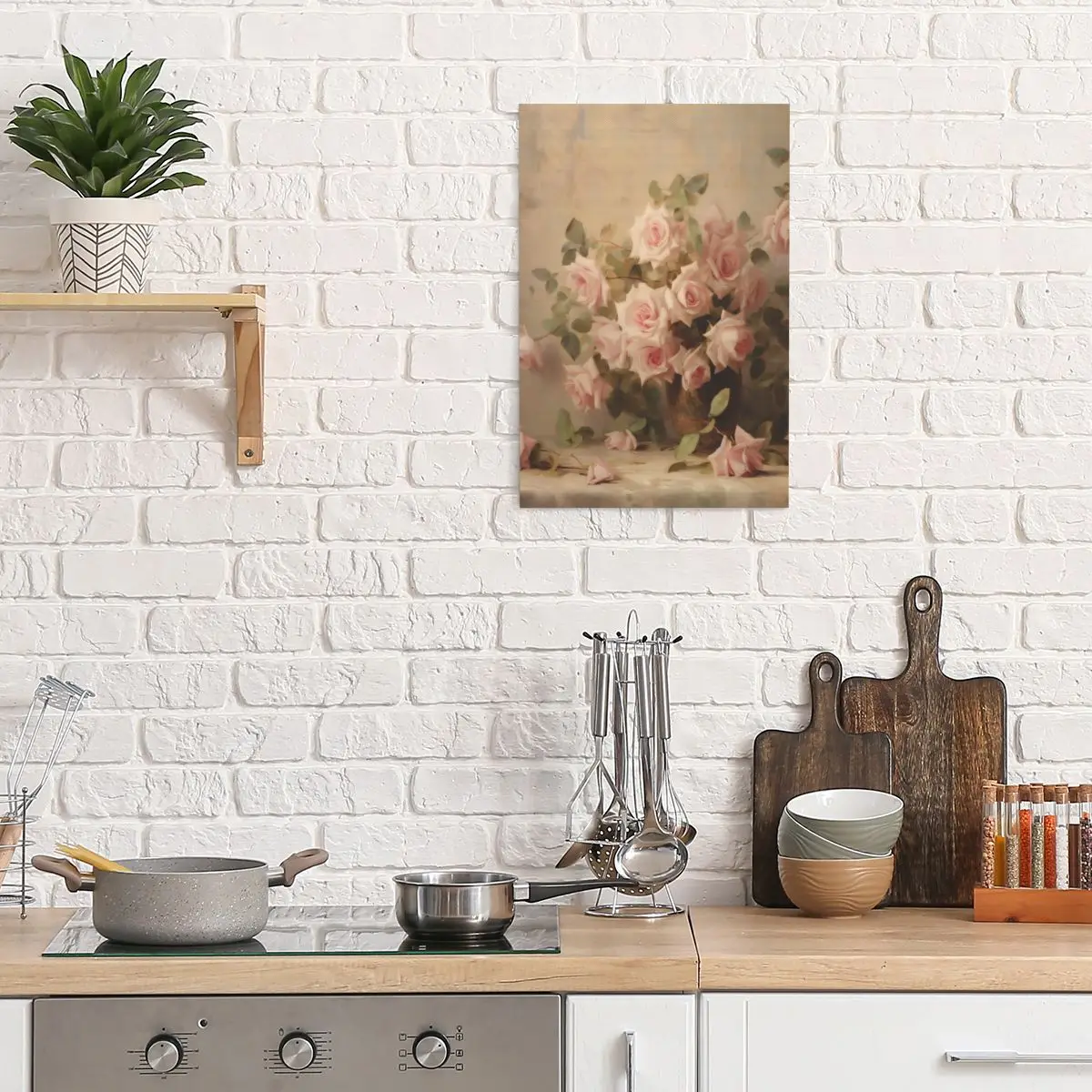 لوحة فنية جدارية حديثة من القماش، ديكور الغرفة، 12 × 18 بوصة، ديكور غرفة كاواي #5