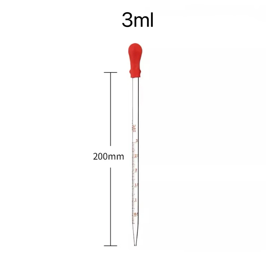 Rubber Glass Dropper With Scale Line, Chemical Laboratory Glass Pipette With Rubber Head Glass