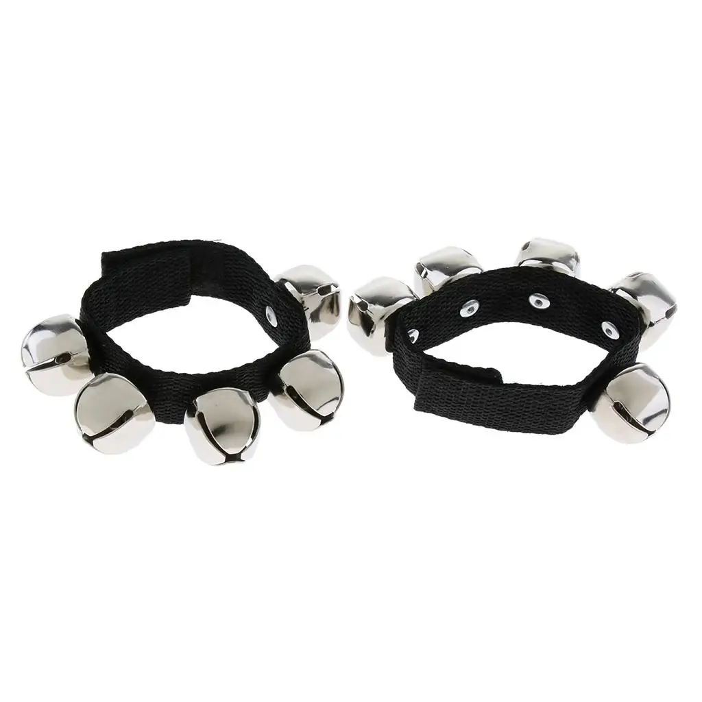 Finest 2x Foot Tambourine Wrist Bells 5 Metal Musical Toys