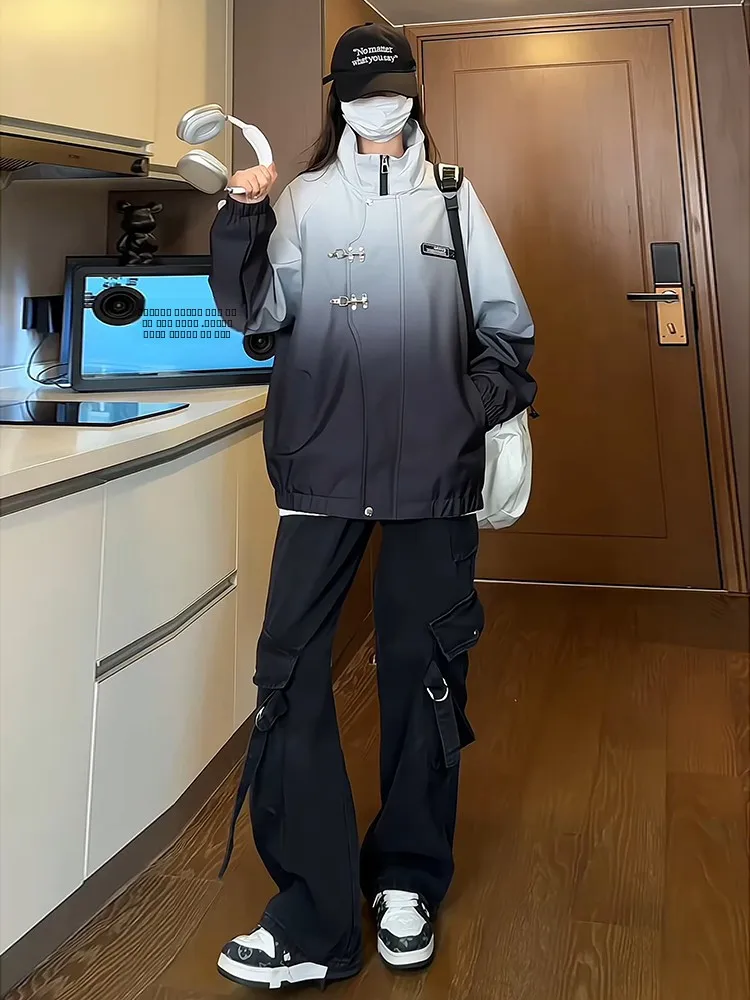 

New Chinese Sle Waterproof adual Color Men's Jaet Double-Sided Wear Stand Collar Spring Autumn American Pilot Coat