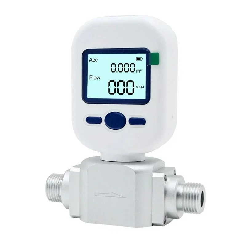 Digital Gas Flow Meter Digital Gas Mass Air Nitrogen Oxygen FlowMeter 0-20L/min 0-100L/min 0-250L/min