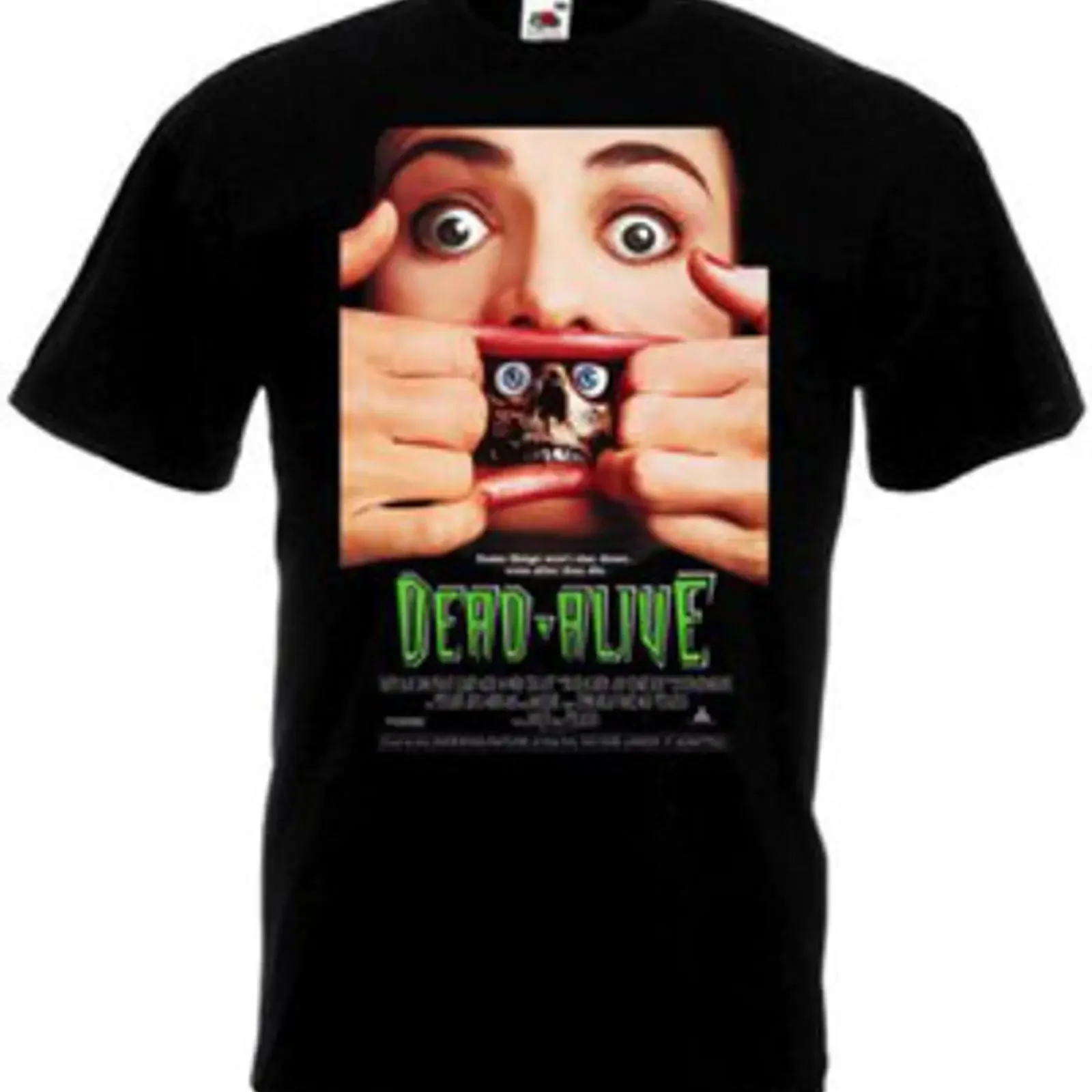 T-shirt noir vintage délavé et extensible, motif cartel de film DEAD ALIVE, toutes tailles, vêtements de créateur unisexe respirant