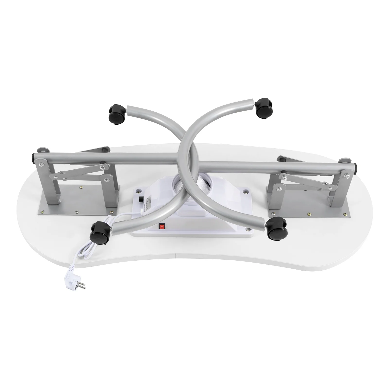 Biały stół do manicure, biurko do paznokci, składany, przenośny, z torbą do przenoszenia