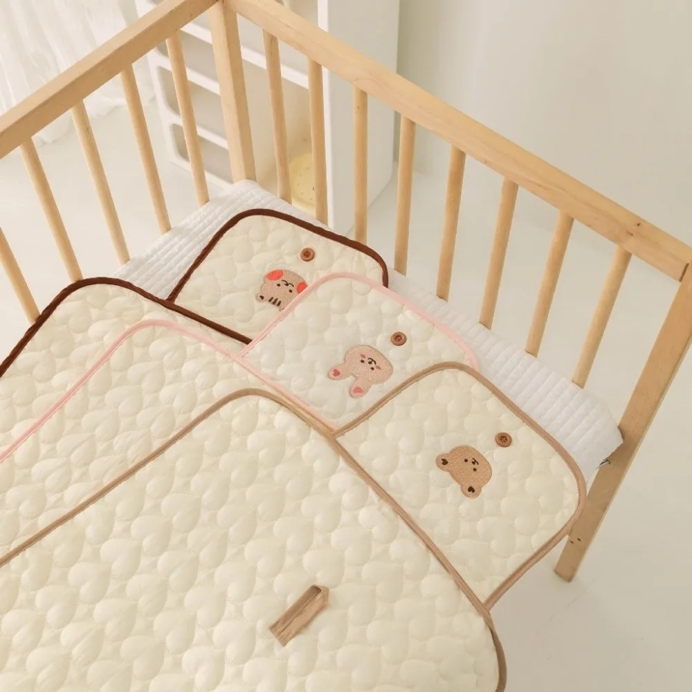 

Подгузник для пеленания с медведем, многофункциональный водонепроницаемый детский пеленальный коврик, хлопковый съемный складной чехол для пеленания