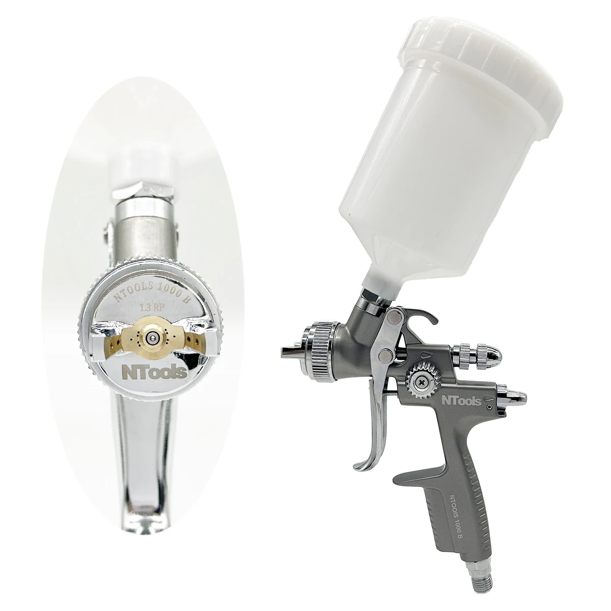 Air Spray Gun with 1.3 Or 1.4mm Nozzle 600cc Plastic Cup Paint Spray Gun for Car Body Repair Professional Spray Painting Tool
