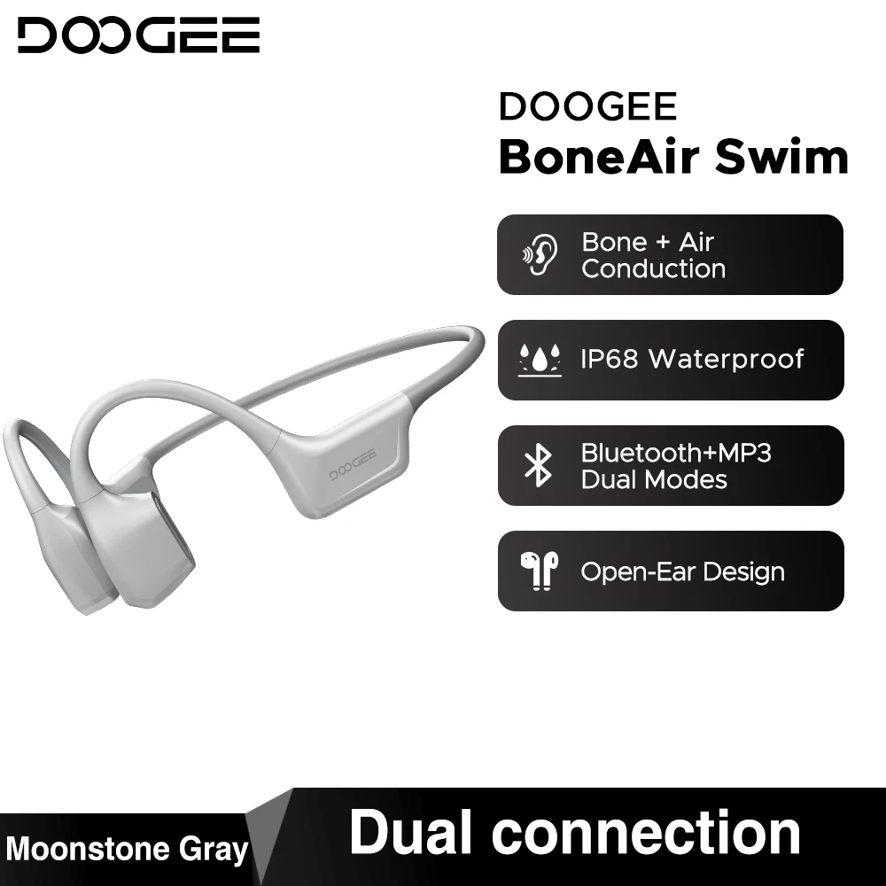 DOOGEE BoneAir Swim 骨伝導ヘッドホン Bluetooth 5.4 ワイヤレス